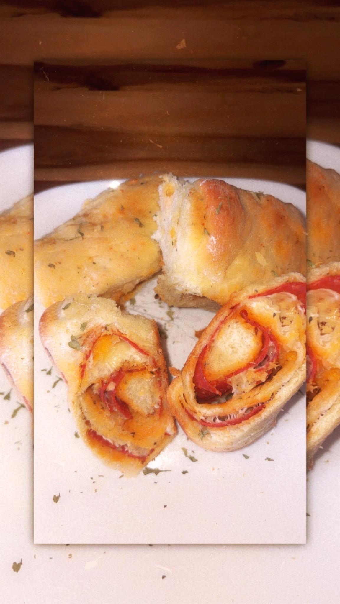 Fresh baked pepperoni rolls